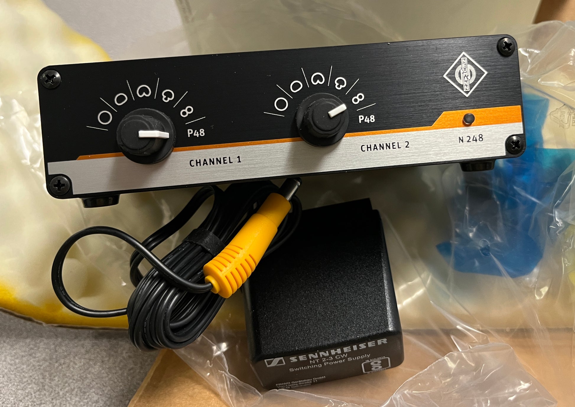 Neumann N 248 Phantom Power Supply, Phantom Power Supply, Phantom Power Supply for Microphones, Neumann Phantom Power Supply for Microphones, We Sell Professional Audio Equipment. Audio Systems, Amplifiers, Consoles, Mixers, Electronics, Entertainment, Live Sound.