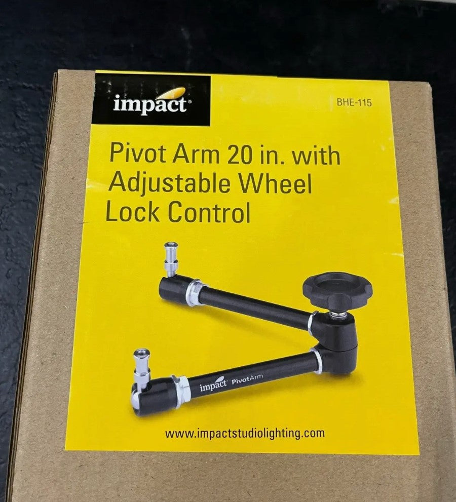Impact Pivot Arm 20" w Adjustable Wheel Lock Control, NIB, BHE-115, Lot of 2. We Sell Professional Audio Equipment. Audio Systems, Amplifiers, Consoles, Mixers, Electronics, Entertainment and Live Sound.