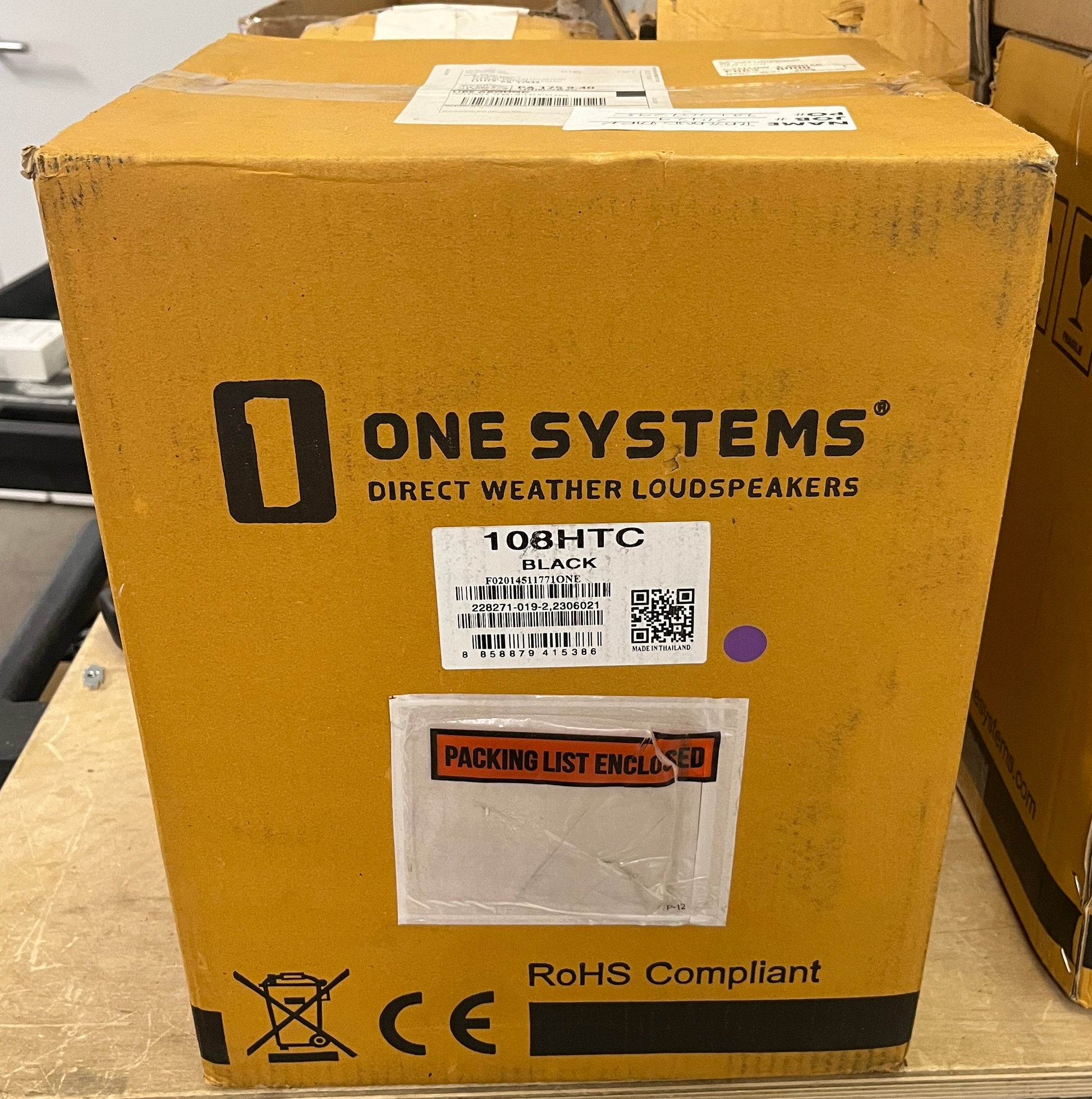 One Systems 108 HTC, One Systems Direct Weather High Performance Loudspeaker, One Systems 108 HTC Speaker, We Sell Professional Audio Equipment. Audio Systems, Amplifiers, Consoles, Mixers, Electronics, Entertainment, Live Sound