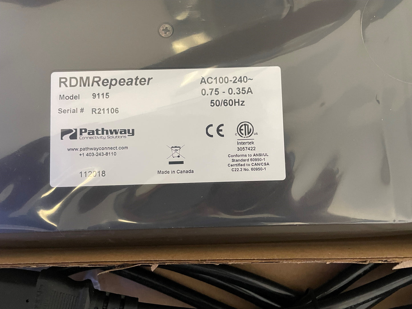 New Pathway DMX Repeater, Pro Series, RDM Equipped, Model 9115, Opened Box for Sale. We Sell Professional Audio Equipment. Audio Systems, Amplifiers, Consoles, Mixers, Electronics, Entertainment, Sound, Live.