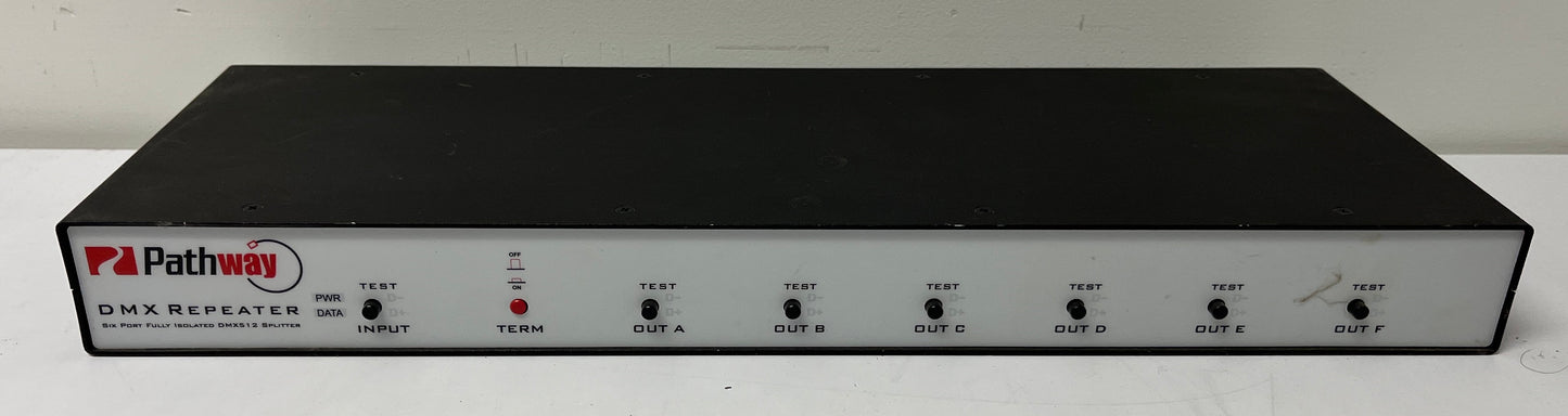 Pathway DMX Repeater 6 Port Splitter, Pathway DMX512-A Splitter, Pathway 6 Port DMX512-A, We Sell Professional Audio Equipment. Audio Systems, Amplifiers, Consoles, Mixers, Electronics, Entertainment, Live Sound