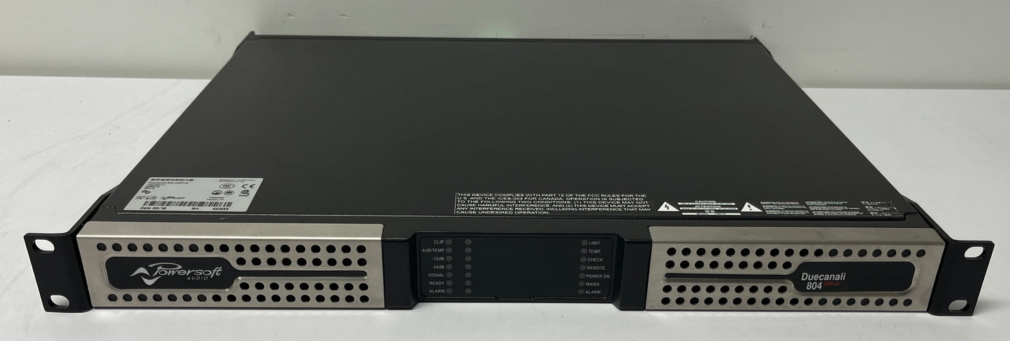 Powersoft Duecanali 804 DSP+D, Powersoft 2-Channel Amplifier with DSP and Dante, Powersoft Pro Amp Duecanali 804, Powersoft 800W Amplifier, We Sell Professional Audio Equipment. Audio Systems, Amplifiers, Consoles, Mixers, Electronics, Entertainment, Live Sound