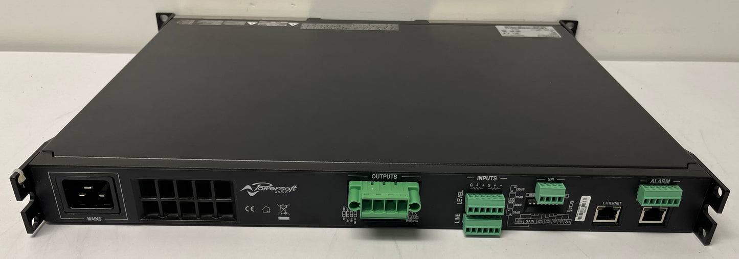 Powersoft Duecanali 804 DSP+D, Powersoft 2-Channel Amplifier with DSP and Dante, Powersoft Pro Amp Duecanali 804, Powersoft 800W Amplifier, We Sell Professional Audio Equipment. Audio Systems, Amplifiers, Consoles, Mixers, Electronics, Entertainment, Live Sound