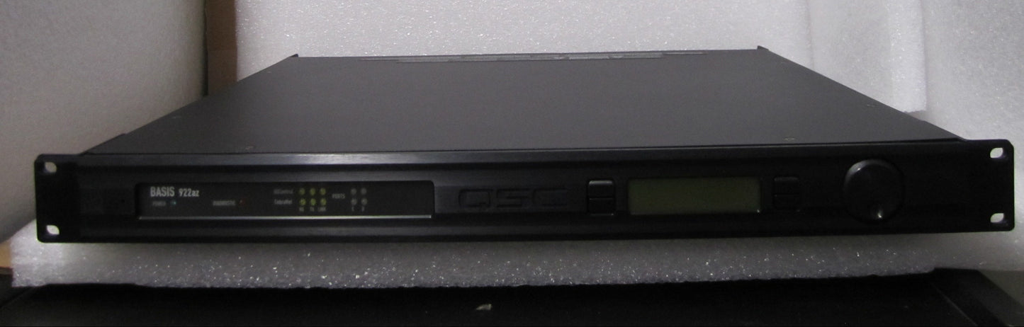 QSC Basis 922AZ Processor, QSC Processor, QSC Digital Audio Processor, QSC 922AZ Digital Audio Processor, We Sell Professional Audio Equipment. Audio Systems, Amplifiers, Consoles, Mixers, Electronics, Entertainment, Live Sound
