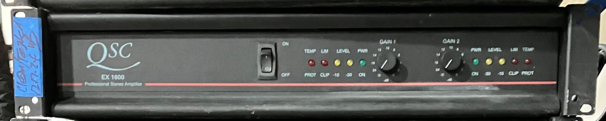 QSC EX 1600, QSC EX 1600 Professional Stereo Amplifier, QSC EX 1600 Amplifier, QSC EX Stereo Amplifier, QSC Amplifier with Binding Post, We Sell Professional Audio Equipment. Audio Systems, Amplifiers, Consoles, Mixers, Electronics, Entertainment, Live Sound.