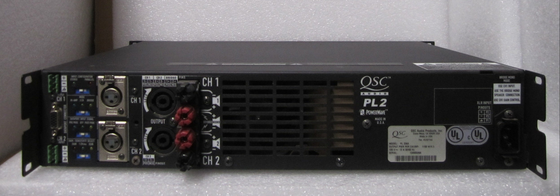 QSC Powerlight 236A Amplifier, QSC Amplifier, QSC Power Amplifier, QSC 236A, We Sell Professional Audio Equipment. Audio Systems, Amplifiers, Consoles, Mixers, Electronics, Entertainment, Live Sound