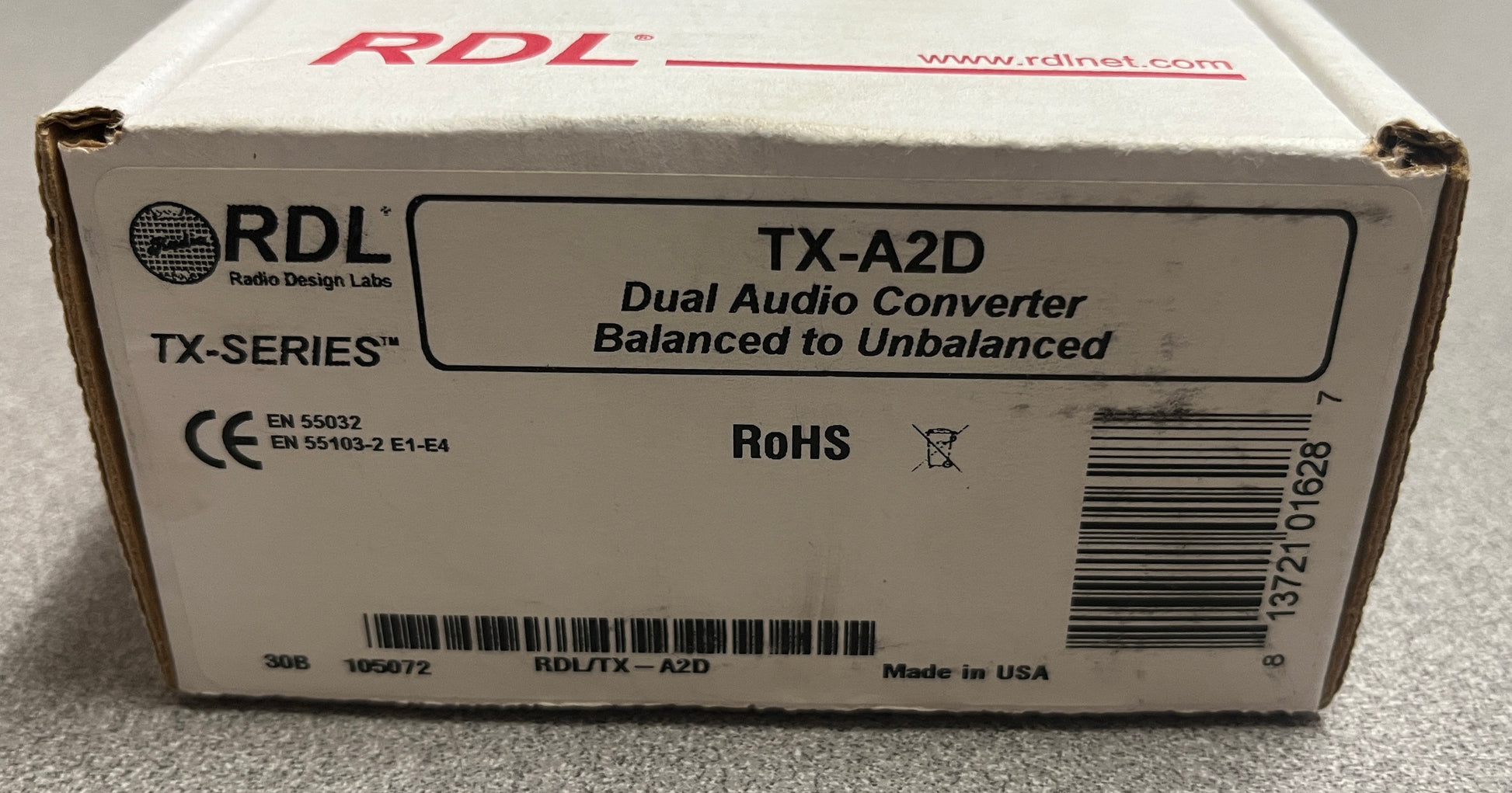 RDL TX-A2D Stereo Balanced to Unbalanced Signal Converter, RDL TX-A2D, Stereo Balanced to Unbalanced Signal Converter, We Sell Professional Audio Equipment. Audio Systems, Amplifiers, Consoles, Mixers, Electronics, Entertainment, Live Sound.