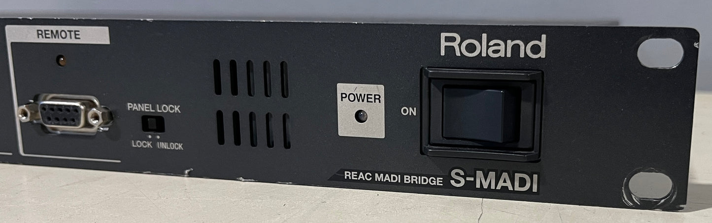 Roland S-MADI, REAC Madi Bridge, Roland S-MADI REAC Madi Bridge, Roland S-MADI, Roland REAC to MADI Converter, Roland S-MADI Signal Converter. We Sell Professional Audio Equipment. Audio Systems, Amplifiers, Consoles, Mixers, Electronics, Entertainment, Live Sound.