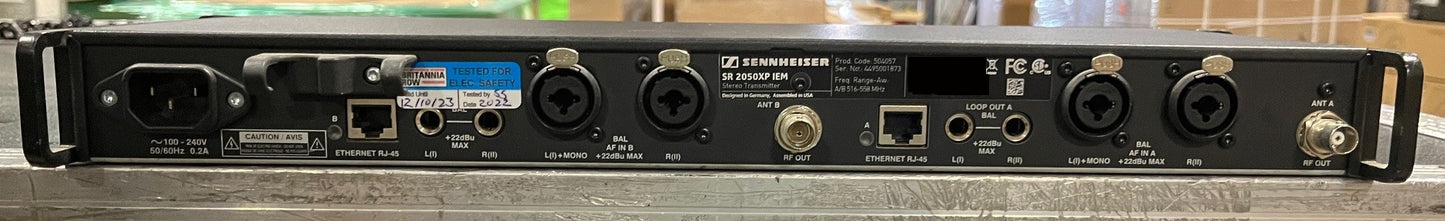 Sennheiser IEM Transmitter SR 2050XP Package with EK2000-IEM Bodypack Receiver (AW, 516-558 MHz)