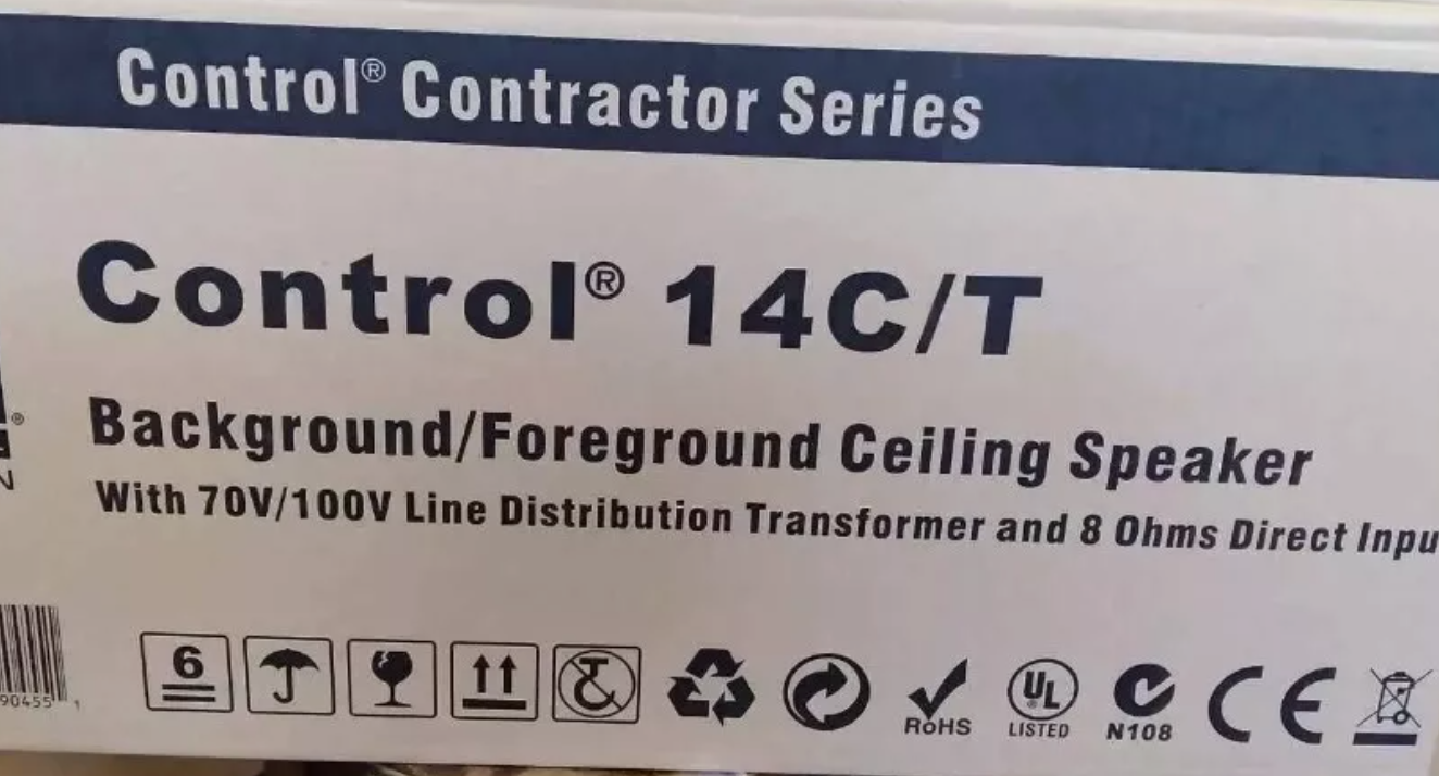 JBL Control 14C/T 2-Way 4" Coaxial Ceiling Loudpeakers, White, Lot of 4
