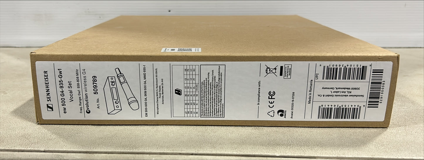 Sennheiser EW 500 G4-935 Wireless Handheld Microphone System, Sennheiser Gw1 Frequency Range 558-608 MHz, Sennheiser Gw1 Handheld Microphone System, We Sell Professional Audio Equipment. Audio Systems, Amplifiers, Consoles, Mixers, Electronics, Entertainment, Live Sound