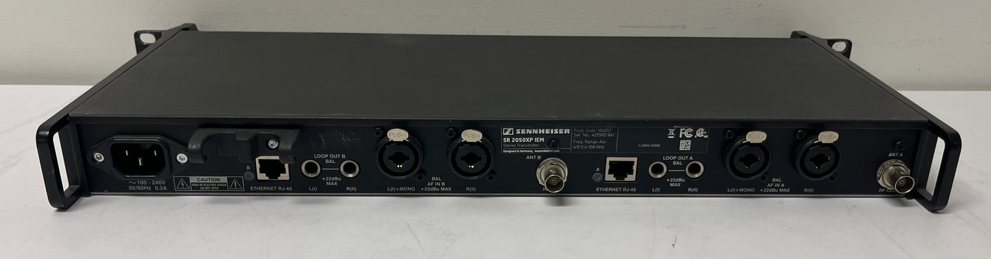 Sennheiser SR 2050XP, Sennheiser 2 Channel Dual Transmitter, Sennheiser SR2050XP A Frequency Range, Sennheiser 516-558 MHz Frequency Range, We Sell Professional Audio Equipment. Audio Systems, Amplifiers, Consoles, Mixers, Electronics, Entertainment, Live Sound