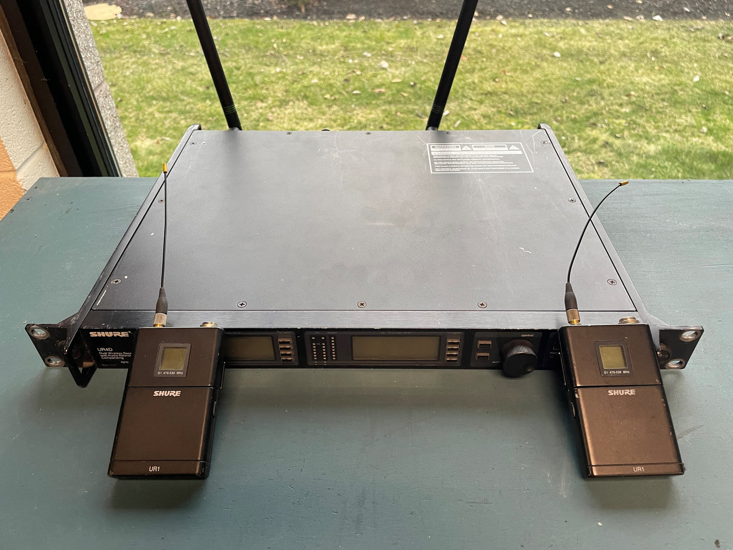 Used Shure UR4D-G1 Belt Pack Package (2x UR1) for Sale. § We Sell Professional Audio Equipment. Audio Systems, Amplifiers, Consoles, Mixers, Electronics, Entertainment, Sound, Live.