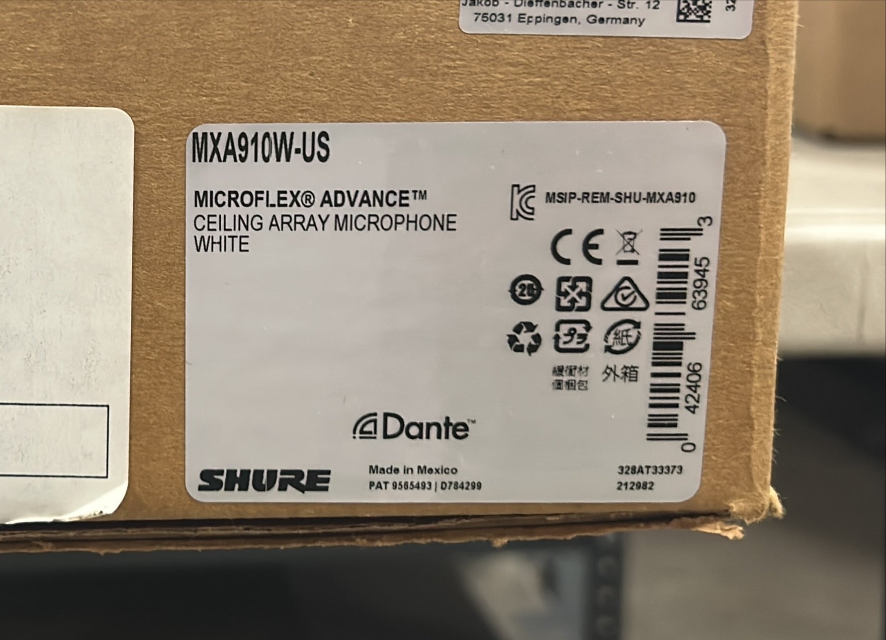 Shure MXA910W-US, Shure Microflex Advance MXA910 Ceiling Array, Shure White Ceiling Array Microphone, Shure MXA910W-US 24" Ceiling Array Microphone, We Sell Professional Audio Equipment. Audio Systems, Amplifiers, Consoles, Mixers, Electronics, Entertainment, Live Sound