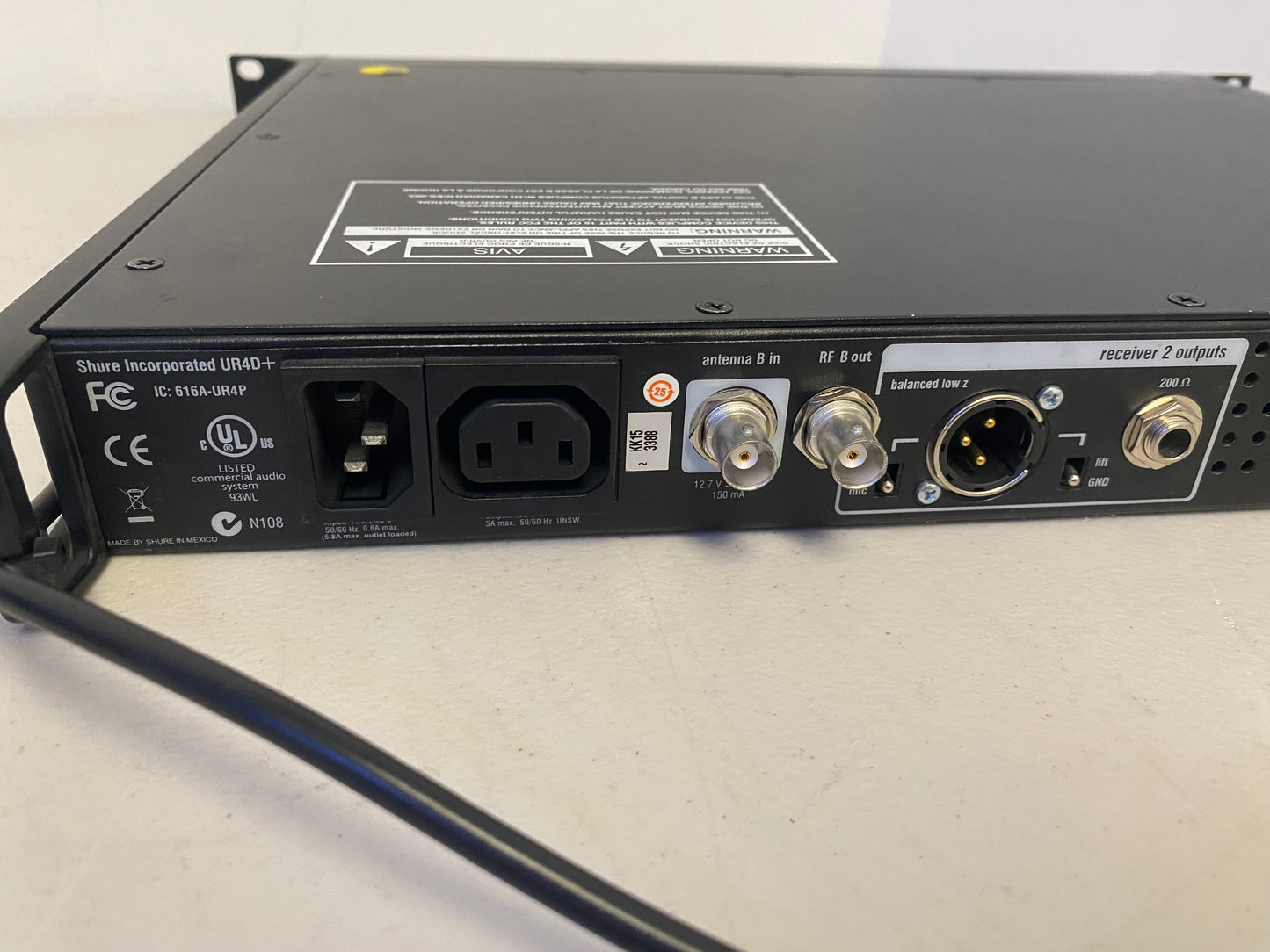 Shure UR4D+ Dual Channel UHF Wireless Receiver, SHURE UR4D+ H4 518-578 MHz, We Sell Professional Audio Equipment. Audio Systems, Amplifiers, Consoles, Mixers, Electronics, Entertainment, Live Sound.