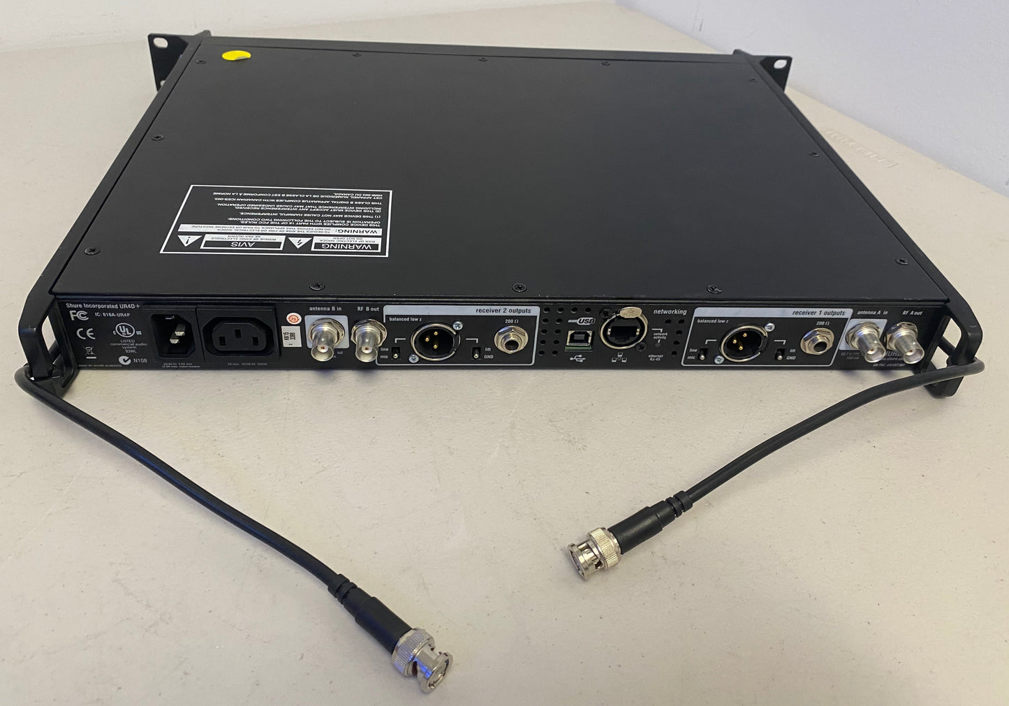 Shure UR4D+ Dual Channel UHF Wireless Receiver, SHURE UR4D+ H4 518-578 MHz, We Sell Professional Audio Equipment. Audio Systems, Amplifiers, Consoles, Mixers, Electronics, Entertainment, Live Sound.