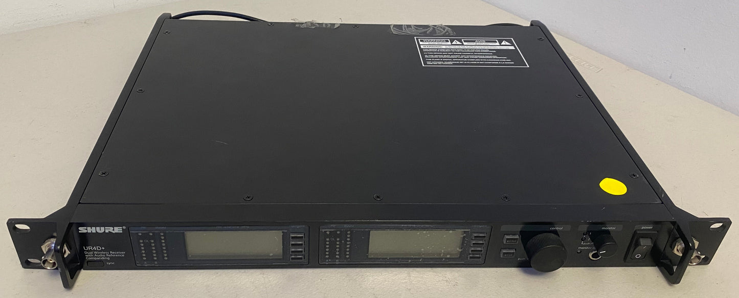 Shure UR4D+ Dual Channel UHF Wireless Receiver, SHURE UR4D+ H4 518-578 MHz, We Sell Professional Audio Equipment. Audio Systems, Amplifiers, Consoles, Mixers, Electronics, Entertainment, Live Sound.