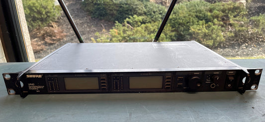 Shure UR4D Package with UR1 and UR2 J5, Shure Wireless Package J5 578-638 MHz, Shure Wireless Transmitter UR1 J5, Shure Wireless Transmitter UR2 J5, Shure Beltpack UR1 J5, Shure Handheld UR2 J5, Shure 2 Channel RF Package, We Sell Professional Audio Equipment. Audio Systems, Amplifiers, Consoles, Mixers, Electronics, Entertainment, Live Sound.