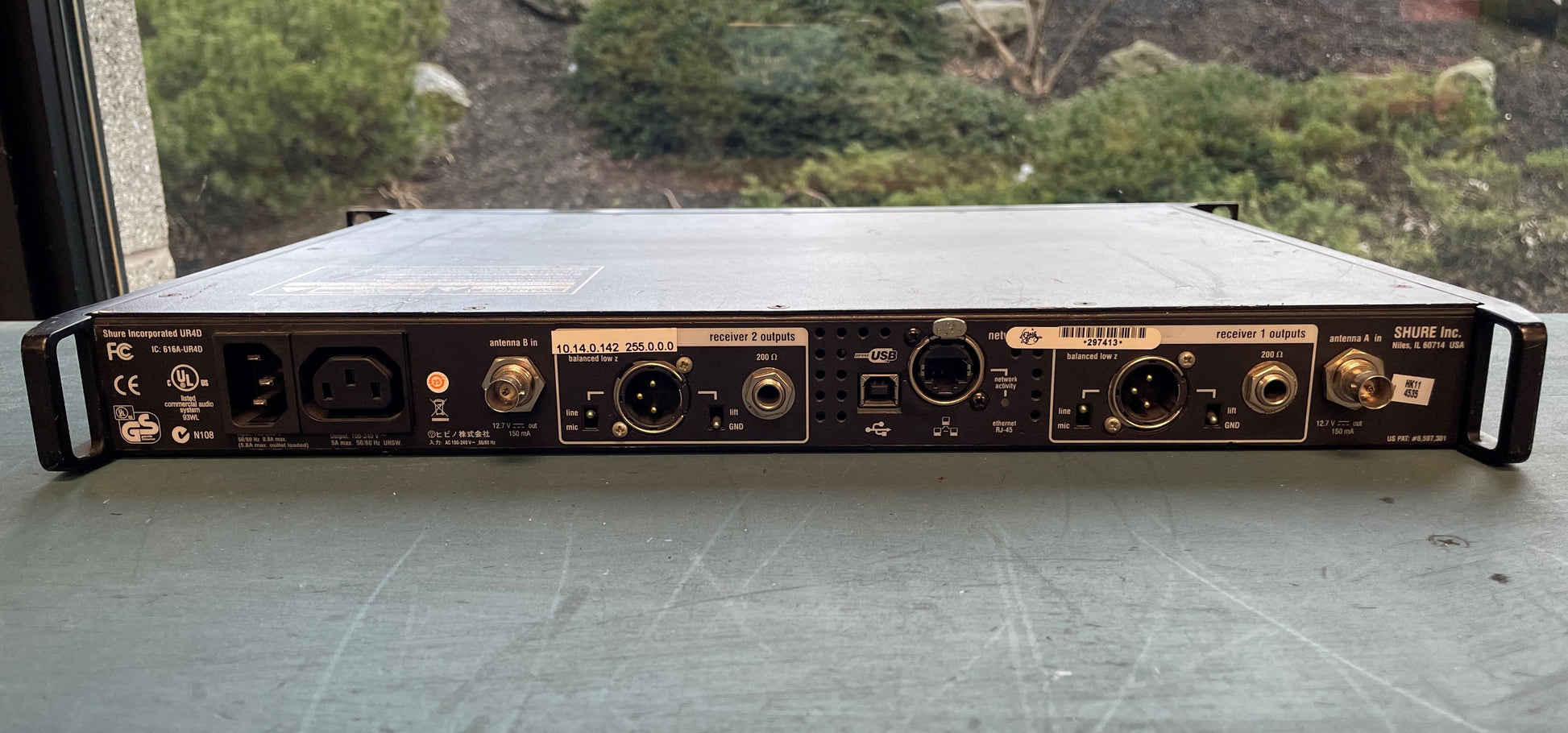 Shure UR4D Receiver, Shure UR4D J5 Receiver 578-638 MHz, Shure UR4D Package with Handhelds, Shure UR2 Handhelds J5, Shure UR4D J5 Receiver, We Sell Professional Audio Equipment. Audio Systems, Amplifiers, Consoles, Mixers, Electronics, Entertainment, Live Sound.