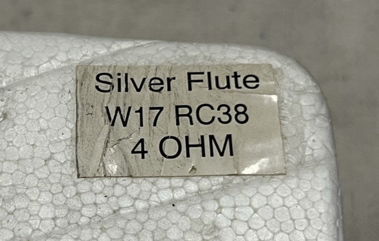 6.5" woofer, 6.5" Speaker, Silver Flute Woofer Wool Cone, Silver Flute W17RC38-04, Silver Flute 6.5" Woofer, 
We Sell Professional Audio Equipment. Audio Systems, Amplifiers, Consoles, Mixers, Electronics, Entertainment, Live Sound.