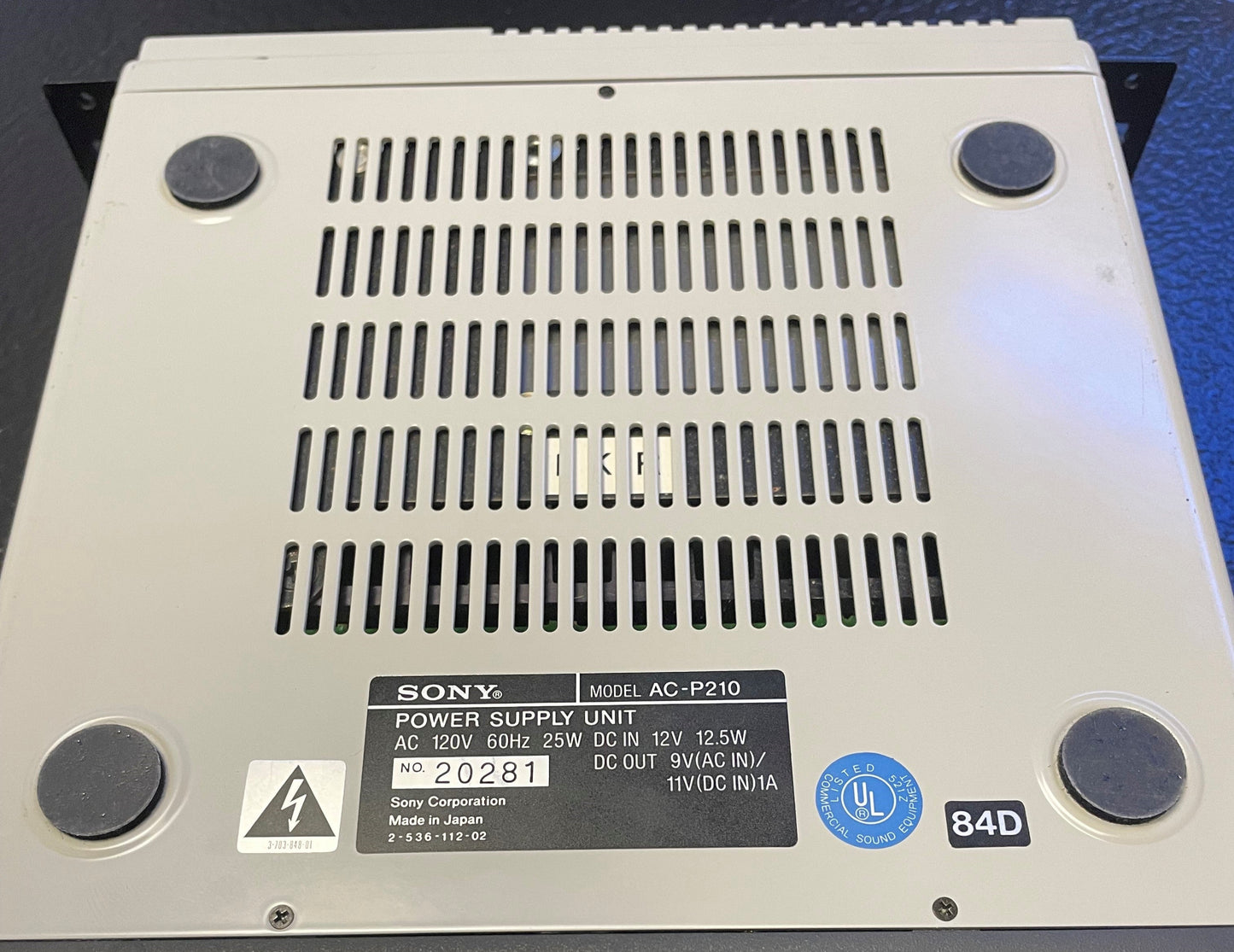 SONY AC-P210 Power Supply. We Sell Professional Audio Equipment. Audio Systems, Amplifiers, Consoles, Mixers, Electronics, Entertainment, Live Sound.
