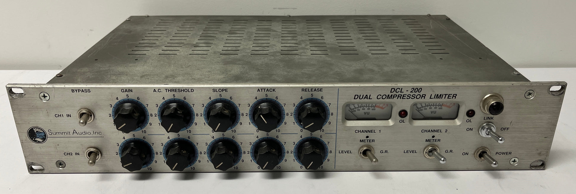 Summit Audio DCL-200, Summit Audio 2-Channel Tube Compressor, 2 Channel Tube Compressor, Audio Tube Compressor, Summit Audio Tube Compressor, We Sell Professional Audio Equipment. Audio Systems, Amplifiers, Consoles, Mixers, Electronics, Entertainment, Live Sound