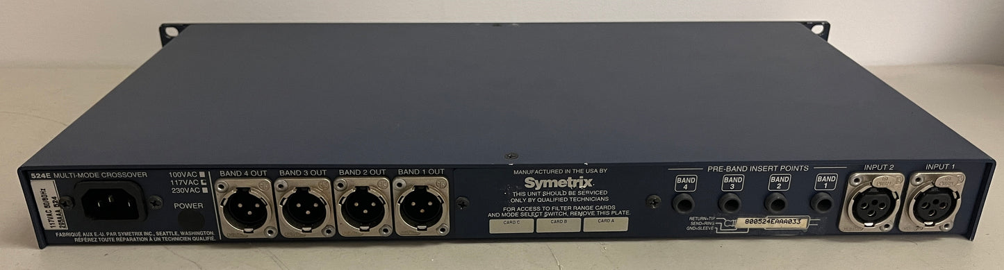 Symetrix 524E Crossover, Symetrix Crossover, Symetrix MultiMode Crossover, We Sell Professional Audio Equipment. Audio Systems, Amplifiers, Consoles, Mixers, Electronics, Entertainment, Live Sound