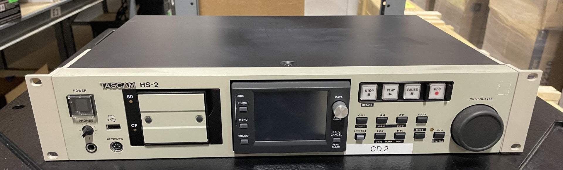 Used Tascam HS-2 Stereo Professional Solid State Recorder for Sale. We Sell Professional Audio Equipment. Audio Systems, Amplifiers, Consoles, Mixers, Electronics, Entertainment, Sound, Live.