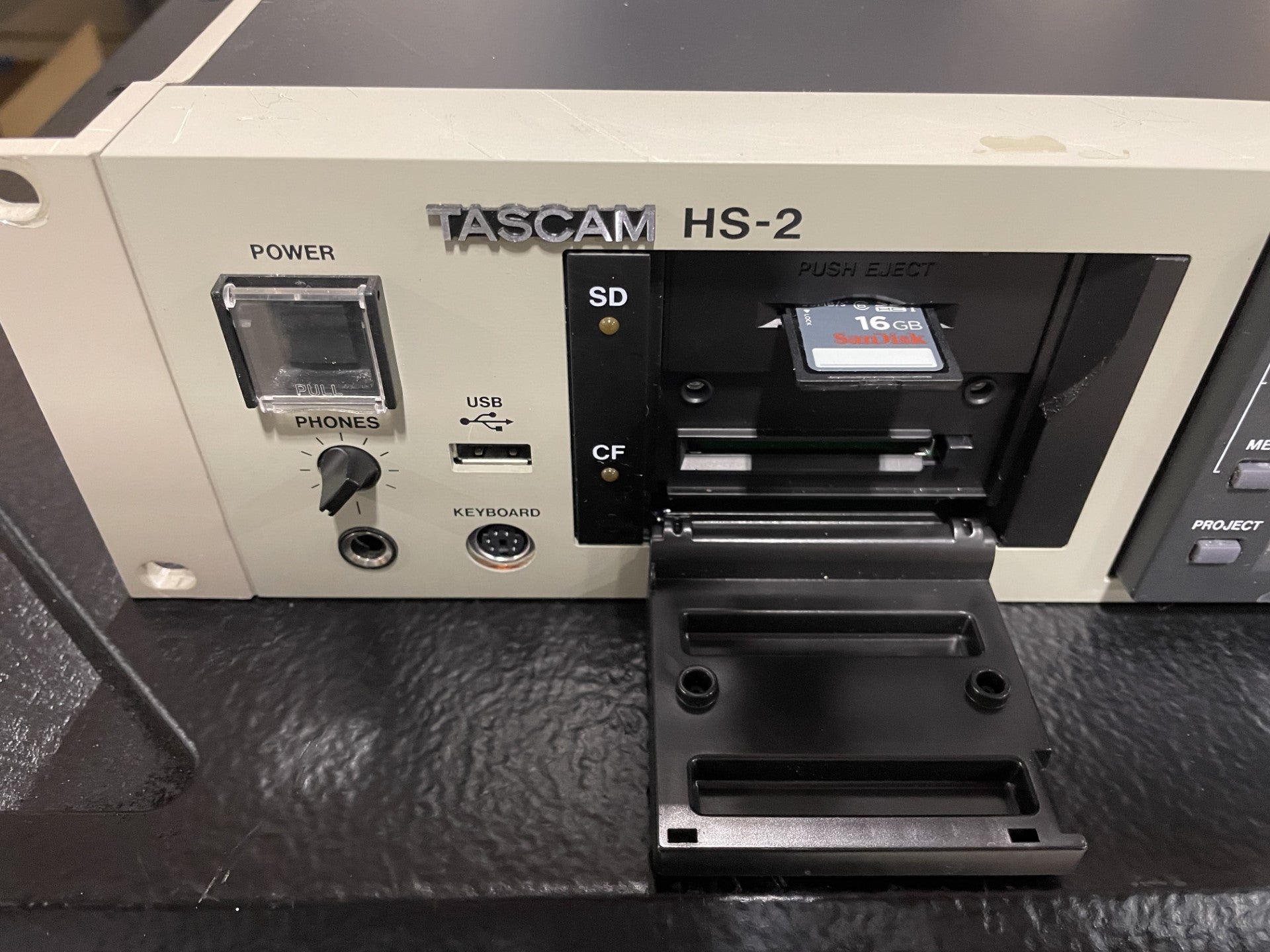 Used Tascam HS-2 Stereo Professional Solid State Recorder for Sale. We Sell Professional Audio Equipment. Audio Systems, Amplifiers, Consoles, Mixers, Electronics, Entertainment, Sound, Live.