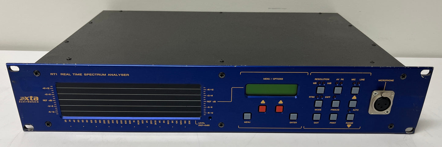XTA RT-1 Real Time Spectrum Analyser, XTA RTA Spectrum, XTA RT-1, XTA Real Time Spectrum Analyser, XTA Spectrum Analyser, We Sell Professional Audio Equipment. Audio Systems, Amplifiers, Consoles, Mixers, Electronics, Entertainment, Live Sound