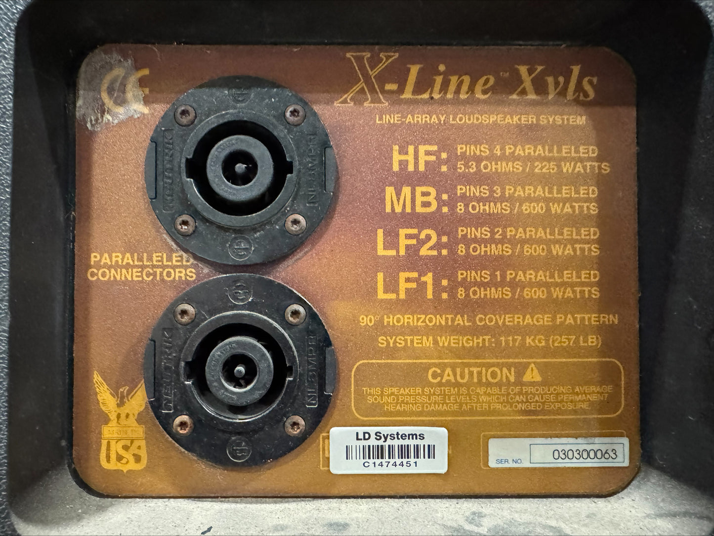 Electro-Voice EV X-Line Loudspeaker Cabinet, EV X-Line XVLS, Electro-Voice X-Line XVLS, EV Speaker Cabinet, Electro-Voice Speakers. We Sell Professional Audio Equipment. Audio Systems, Amplifiers, Consoles, Mixers, Electronics, Entertainment, Live Sound.