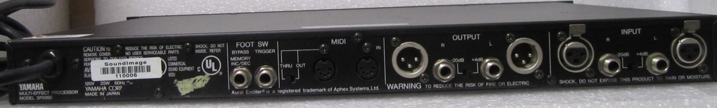Yamaha SPX990 Processor, Yamaha Digital Audio Effects Processor, Yamaha SPX 990 Effects, Yamaha SPX990 Audio Effects, Yamaha Digital Audio SPX 990, We Sell Professional Audio Equipment. Audio Systems, Amplifiers, Consoles, Mixers, Electronics, Entertainment, Live Sound