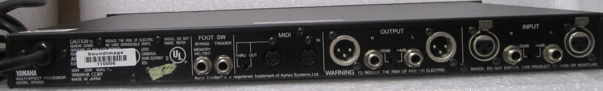 Yamaha SPX990 Processor, Yamaha Digital Audio Effects Processor, Yamaha SPX 990 Effects, Yamaha SPX990 Audio Effects, Yamaha Digital Audio SPX 990, We Sell Professional Audio Equipment. Audio Systems, Amplifiers, Consoles, Mixers, Electronics, Entertainment, Live Sound