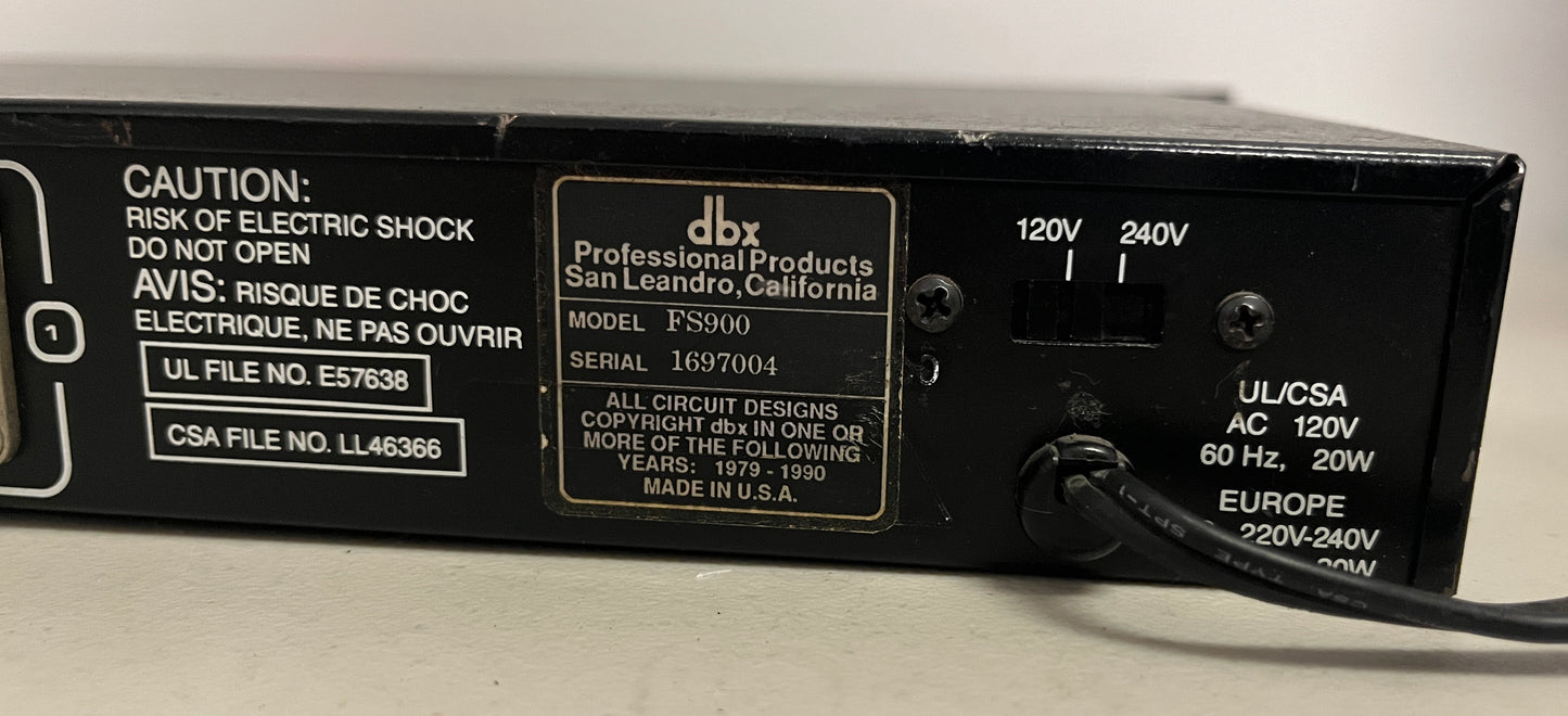 dbx FS900 Chassis, dbx 900 Series Chassis, dbx 933 Distribution Amplifier, dbx FS900 dbx 933 Distribution Amplifier, We Sell Professional Audio Equipment. Audio Systems, Amplifiers, Consoles, Mixers, Electronics, Entertainment, Live Sound