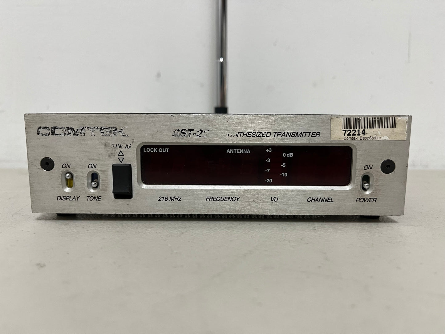 COMTEK Synthesized Base Station Transmitter, 216 MHz, We Sell Professional Audio Equipment. Audio Systems, Amplifiers, Consoles, Mixers, Electronics, Entertainment, Sound, Live.