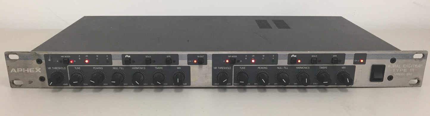 Aphex Aural Exciter Type III, Aphex Model 250, Aphex Aural Exciter Type III Model 250, Aphex Signal Processor, Aphex Aural Exciter Signal Processor, We Sell Professional Audio Equipment. Audio Systems, Amplifiers, Consoles, Mixers, Electronics, Entertainment, Live Sound.
