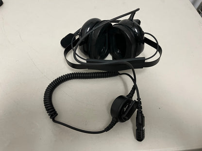Used Impact Behind The Head Dual Muff Headsets, We Sell Professional Audio Equipment. Audio Systems, Amplifiers, Consoles, Mixers, Electronics, Entertainment, Sound, Live.