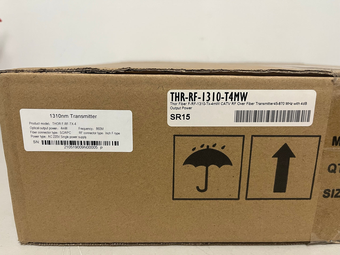 New Thor Fiber F-RF-TX-4 1310nm Transmitter for Sale. We Sell Professional Audio Equipment. Audio Systems, Amplifiers, Consoles, Mixers, Electronics, Entertainment, Sound, Live.