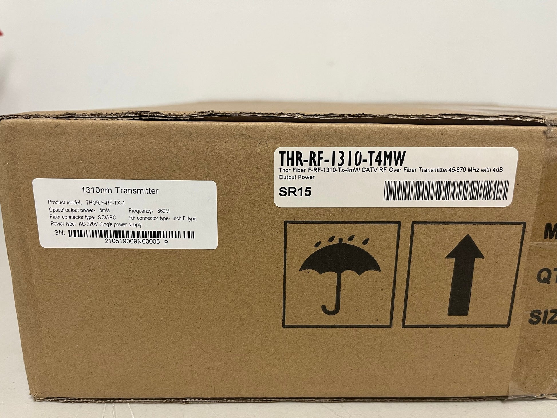 New Thor Fiber F-RF-TX-4 1310nm Transmitter for Sale. We Sell Professional Audio Equipment. Audio Systems, Amplifiers, Consoles, Mixers, Electronics, Entertainment, Sound, Live.