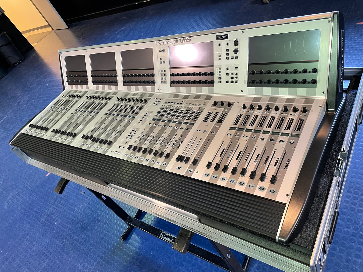 Used Soundcraft Vi6 System, 32 In 32 Out, With Touring Case for Sale. We Sell Professional Audio Equipment. Audio Systems, Amplifiers, Consoles, Mixers, Electronics, Entertainment, Sound, Live.