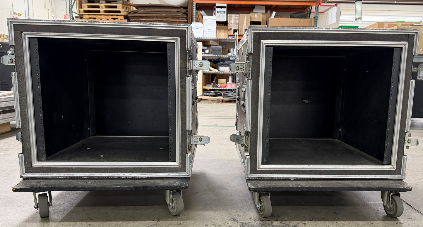 Road Flight Case, 10 Rack Units, Touring Case w/ Wheels
