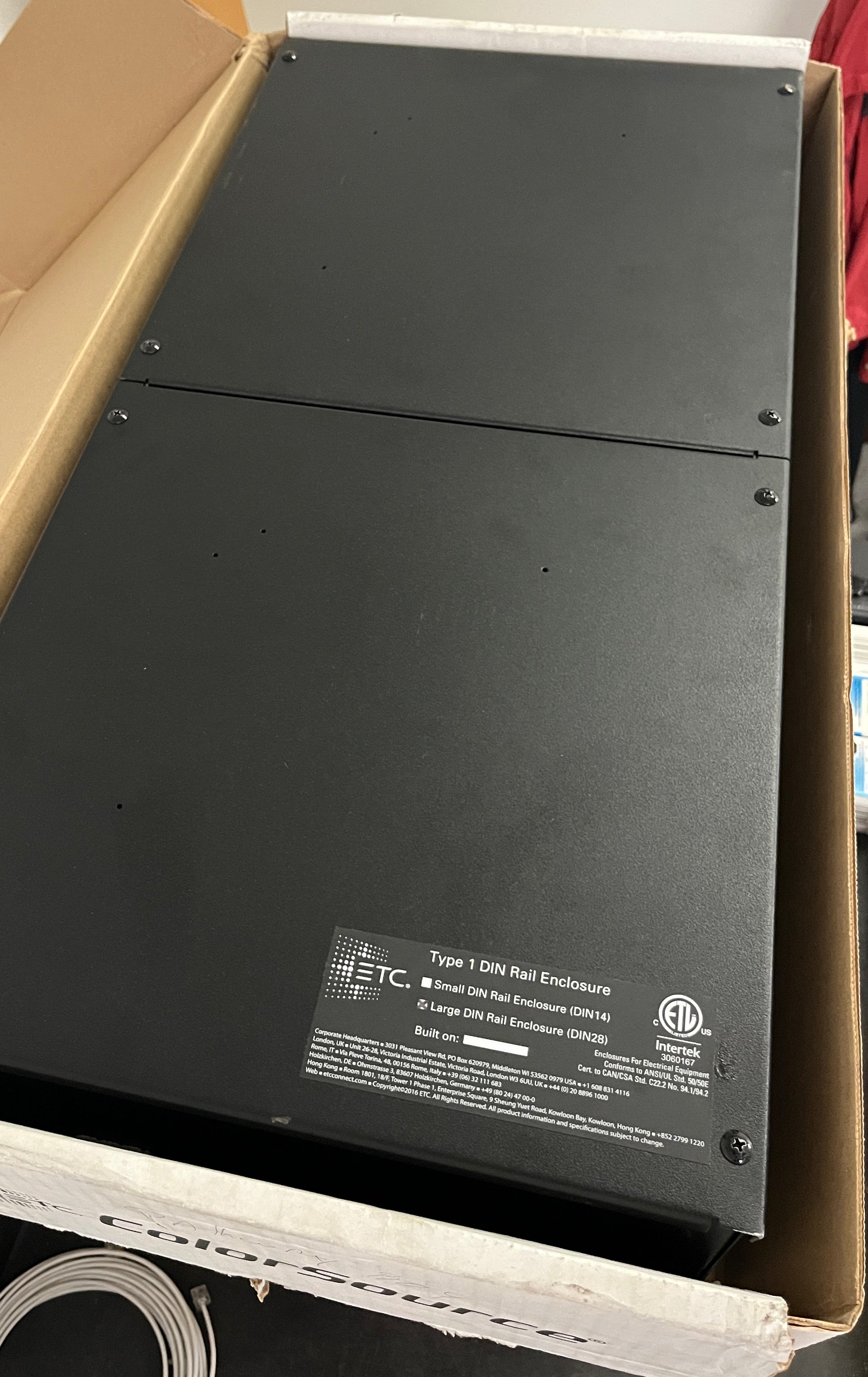 ETC DIN28 Large DIN Rail Enclosure, 14" x 28" Large DIN Rail Enclosure, ETC Rail Enclosure, Wall Mount Enclosure, We Sell Professional Audio Equipment. Audio Systems, Amplifiers, Consoles, Mixers, Electronics, Entertainment, Live Sound
