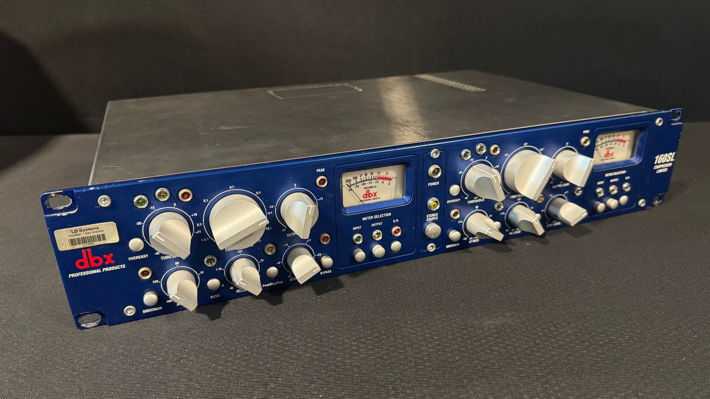 dbx 160SL Stereo Compressor/Limiter, dbx 160SL, dbx 160SL Blue, dbx Compressor/Limiter, 160SL Compressor/Limiter. We Sell Professional Audio Equipment. Audio Systems, Amplifiers, Consoles, Mixers, Electronics, Entertainment, Live Sound.