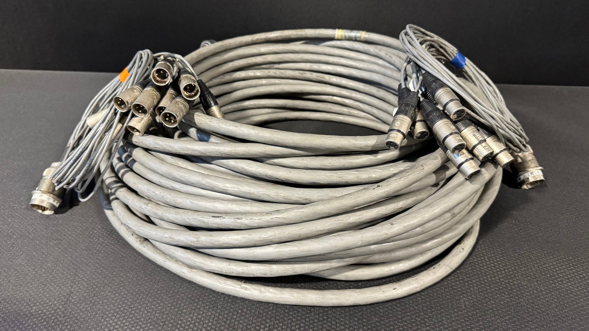 Touring Audio Cable Package, Live Sound Cable, KPTC Audio Cable, Board Fan Out Audio Cable, Board Fan In Audio Cable, Audio Splitter Snake Cable Package, Audio Cable Extension, 165’ Audio Extension Cable. We Sell Professional Audio Equipment. Audio Systems, Amplifiers, Consoles, Mixers, Electronics, Entertainment, Live Sound.