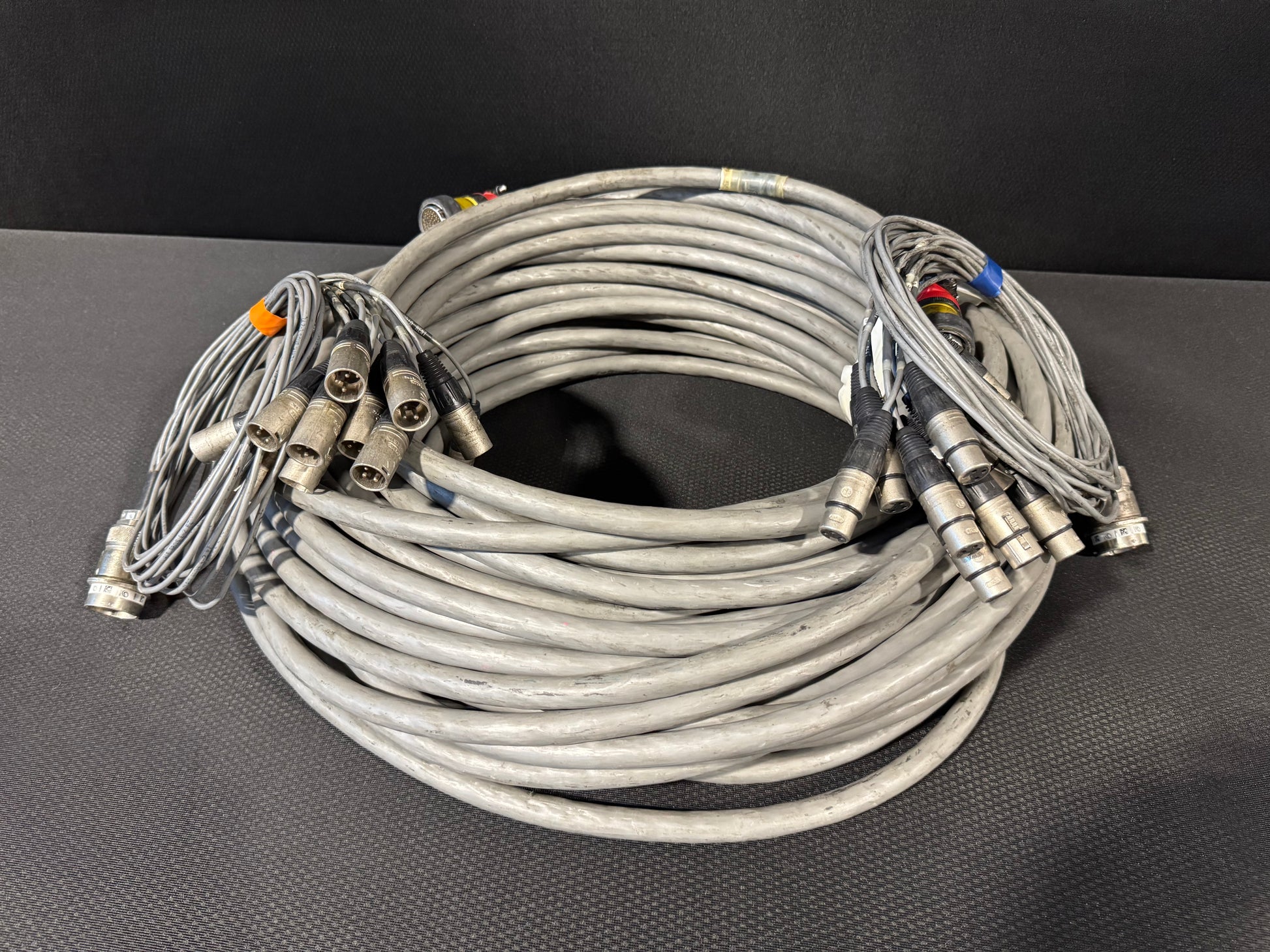 Touring Audio Cable Package, Live Sound Cable, KPTC Audio Cable, Board Fan Out Audio Cable, Board Fan In Audio Cable, Audio Splitter Snake Cable Package, Audio Cable Extension, 165’ Audio Extension Cable. We Sell Professional Audio Equipment. Audio Systems, Amplifiers, Consoles, Mixers, Electronics, Entertainment, Live Sound.