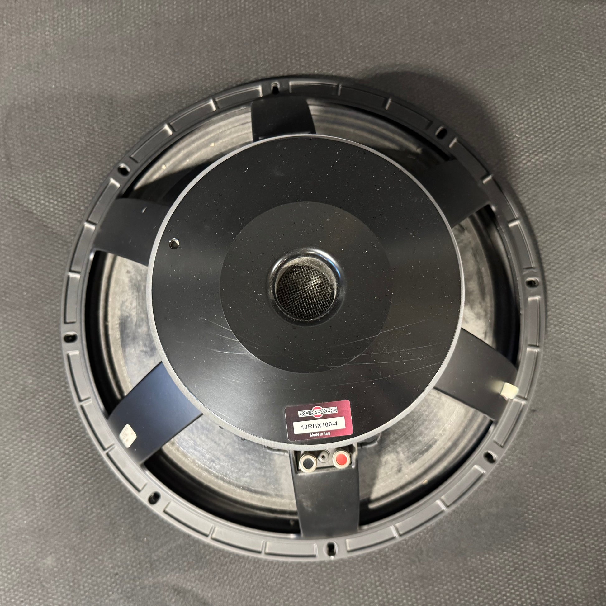 B&C 18RBX100-4 18" Woofer, B&C 18RBX100-4, B&C Speakers 18” Woofer, B&C 4 ohm Woofer, B&C CS218+. We Sell Professional Audio Equipment. Audio Systems, Amplifiers, Consoles, Mixers, Electronics, Entertainment, Live Sound.
