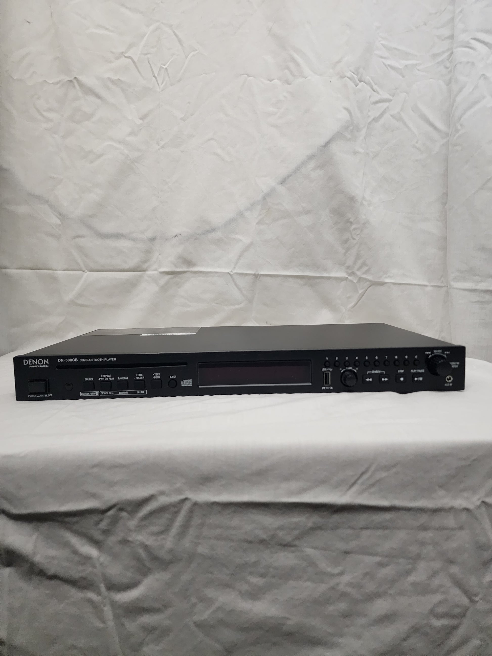 New DENON DN-500CB Professional Rackmount Bluetooth CD Player for Sale. We Sell Professional Audio Equipment. Audio Systems, Amplifiers, Consoles, Mixers, Electronics, Entertainment and Live Sound.