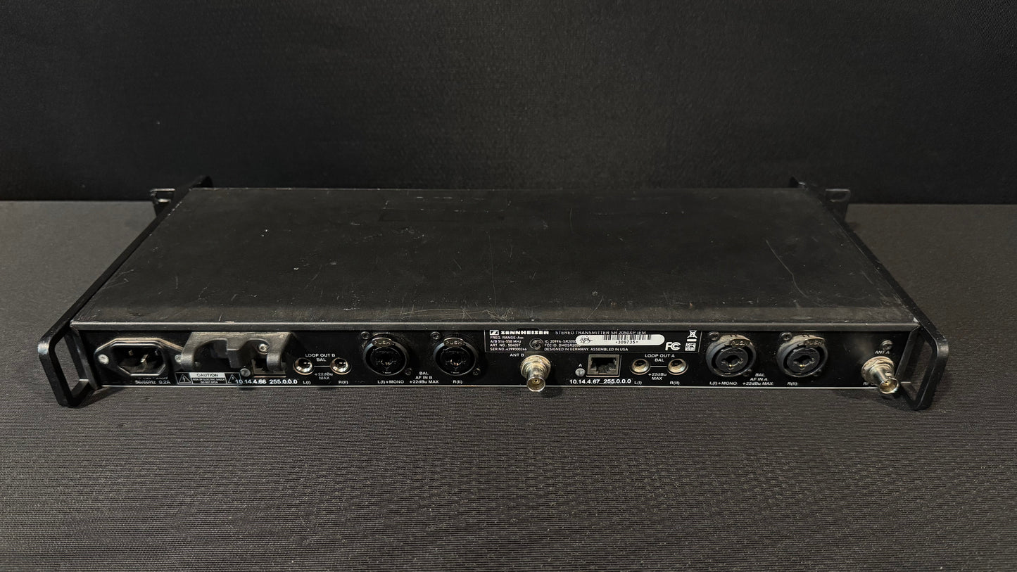 Sennheiser IEM Transmitter SR2050XP Package, Sennheiser IEM Transmitter SR 2050 Package, Sennheiser SR2050 A Band 516-558 MHz, Sennheiser EK2000-IEM, Sennheiser IEM Package. We Sell Professional Audio Equipment. Audio Systems, Amplifiers, Consoles, Mixers, Electronics, Entertainment, Live Sound.