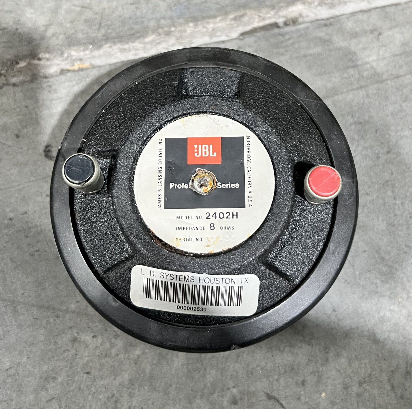 JBL 2402H Ultra-High Frequency Transducer, JBL 2402H, JBL 2402H Tweeter, JBL Ultra-High Frequency Transducer, JBL 2402H Tweeter. We Sell Professional Audio Equipment. Audio Systems, Amplifiers, Consoles, Mixers, Electronics, Entertainment, Live Sound.
