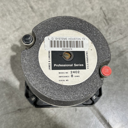 JBL 2402 Ultra-High Frequency Transducer, JBL 2402, JBL 2402 Tweeter, JBL Ultra-High Frequency Transducer, JBL 2402 Tweeter. We Sell Professional Audio Equipment. Audio Systems, Amplifiers, Consoles, Mixers, Electronics, Entertainment, Live Sound.